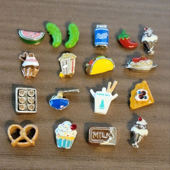 Origami Owl charms - lot of 18 food and beverages charms